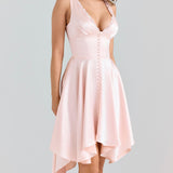 Élodie | Rochie Romantică Din Satin Strălucitor & Dantelă Delicată