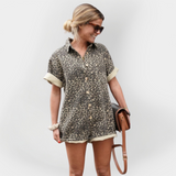 Salopetă All-in-One cu Print Leopard