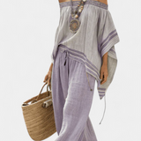 Natália | Conjunto Bohemian Bardot Elegant din Bambus Ușor