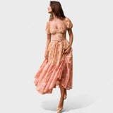 Rochie Valentina Floral Coral