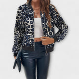 Raquel - Sacou Elegant cu Model de Leopar