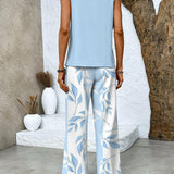 Isis | Set din Două Piese cu Top Fără Mâneci și Pantaloni cu Croială Dreaptă