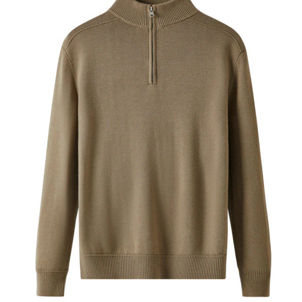 Camisola cu fermoar din lână Merino Capri