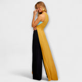 Salopetă lungă de culoare turcoaz închis