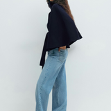 Lusana - Palton elegant cu curea