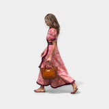 Rochie Romantică cu Curea și Volane din Satin