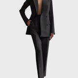 Olívia – Set de Blazer și Pantaloni Plisati