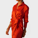 Rochie Lungă pentru Ocazii Formale cu Fundiță