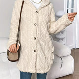 Sarahi™ | Palton cu glugă pufoasă