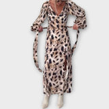 Rochie Midi cu Print Animal