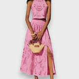 Moise | Set Roz din Dantelă