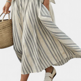 Bárbara | Set Daisy din In de Bambus cu Dungi Elegante