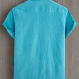 Cămașă casual din bumbac cu mânecă scurtă