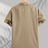 Cămașă casual din bumbac cu mânecă scurtă