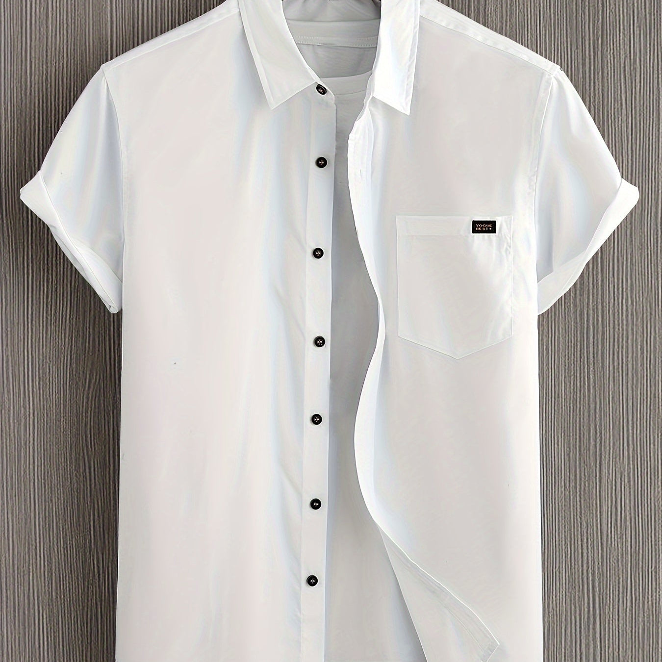 Cămașă casual din bumbac cu mânecă scurtă