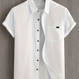 Cămașă casual din bumbac cu mânecă scurtă