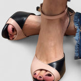 Noirella™ | Pantofi cu toc mediu și curea la gleznă