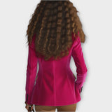 Blazer din catifea personalizat cu detalii statement