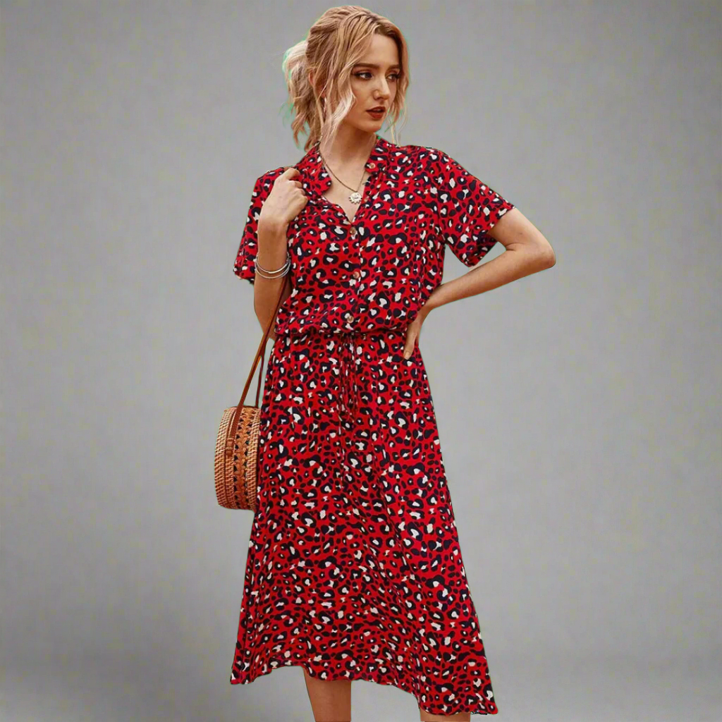 Rochie de Vară Fabricată din Țesătură Exquisită