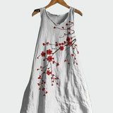 Rochie cu Model de Flori de Cireș