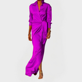 Rochie Lungă pentru Ocazii Formale cu Fundiță