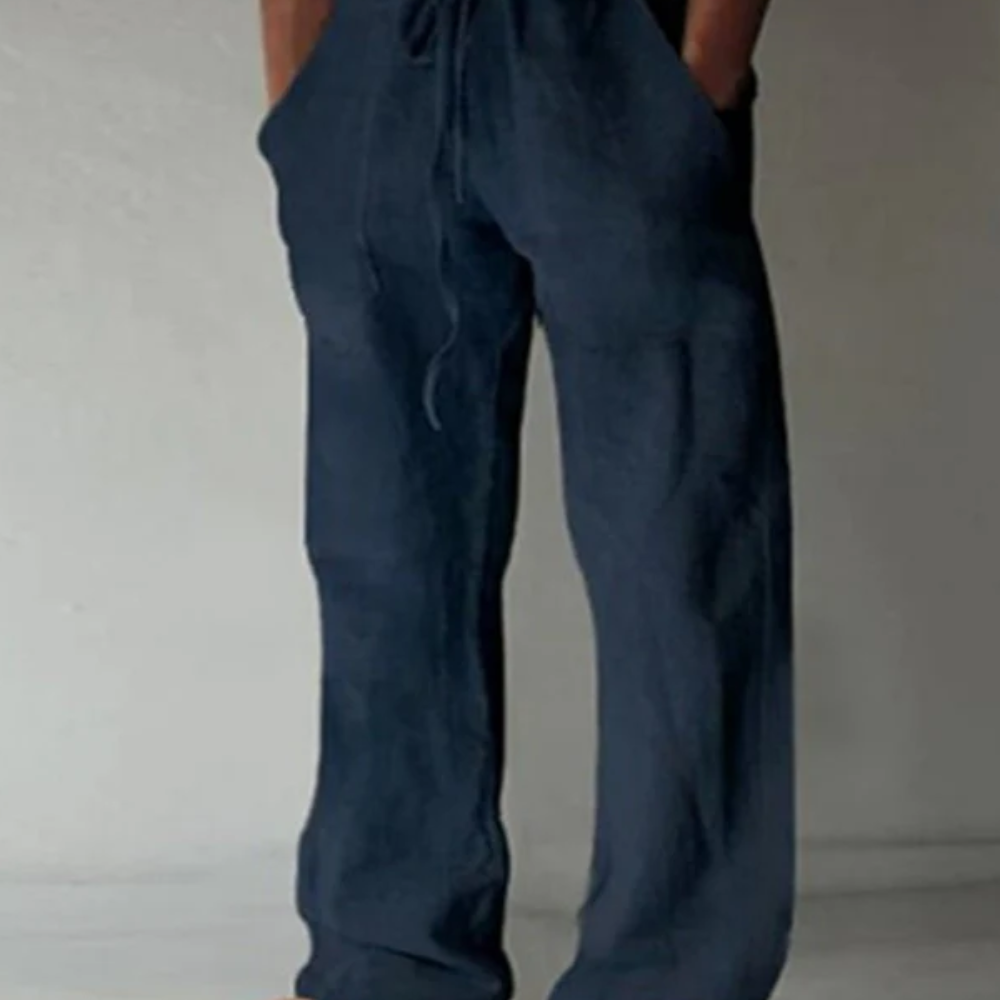 Pantaloni din in respirabili