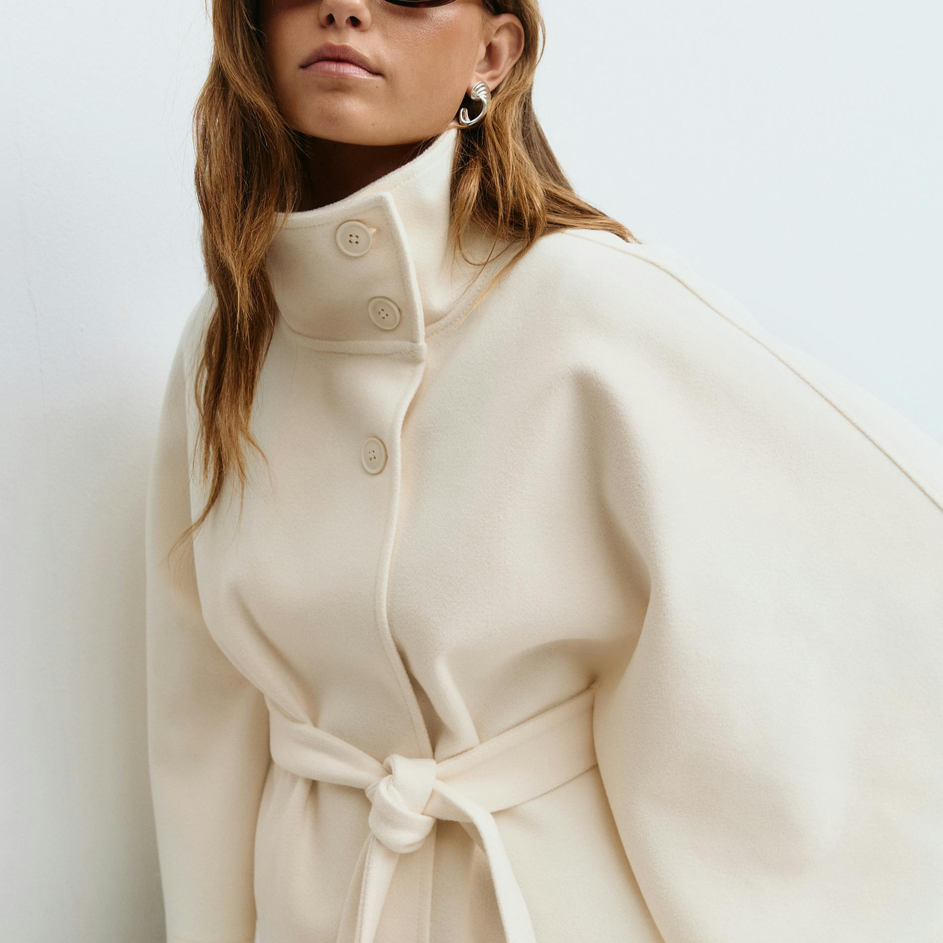 Lusana - Palton elegant cu curea