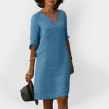 Rochie Zilnică cu Decolteu în V