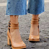 Casilda | Sandale simple cu curea la gleznă și talpă groasă