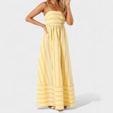 Isabel - Rochie lungă cu dungi