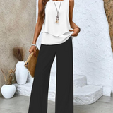 Isis | Set din Două Piese cu Top Fără Mâneci și Pantaloni cu Croială Dreaptă