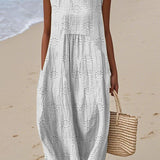 Franca | Rochie din bumbac fără mâneci cu buzunare