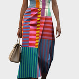 Rochie fără mâneci cu model