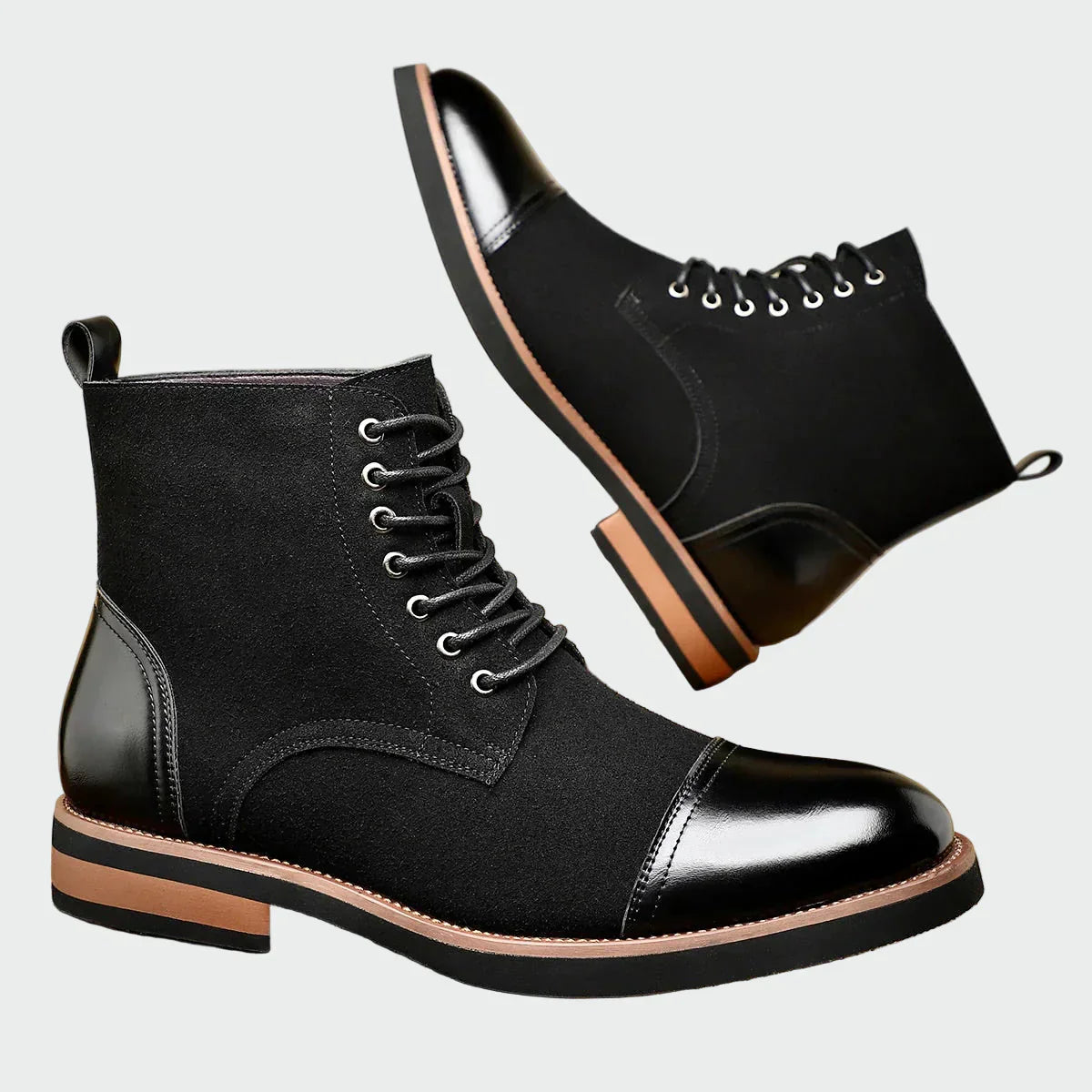 Botine din piele Oxford