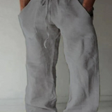 Pantaloni din in respirabili