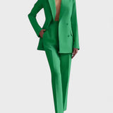 Olívia – Set de Blazer și Pantaloni Plisati