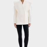 Jachetă Sculptată cu Umeri Impresionanți