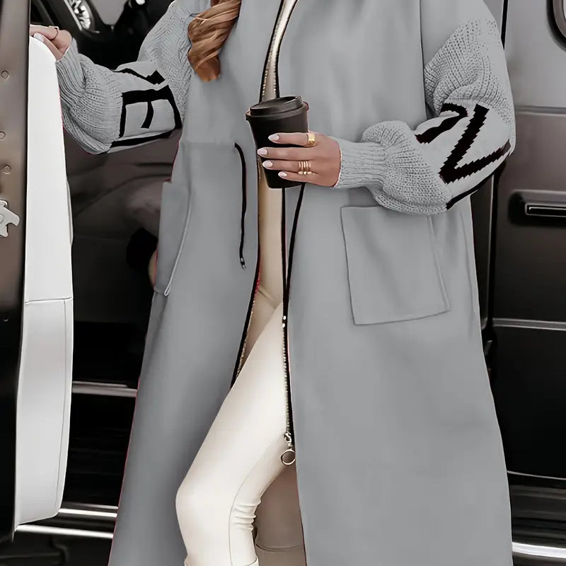 Rosa | Jachetă cardigan elegantă cu glugă