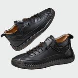 Botine ortopedice din piele cu glezna joasă