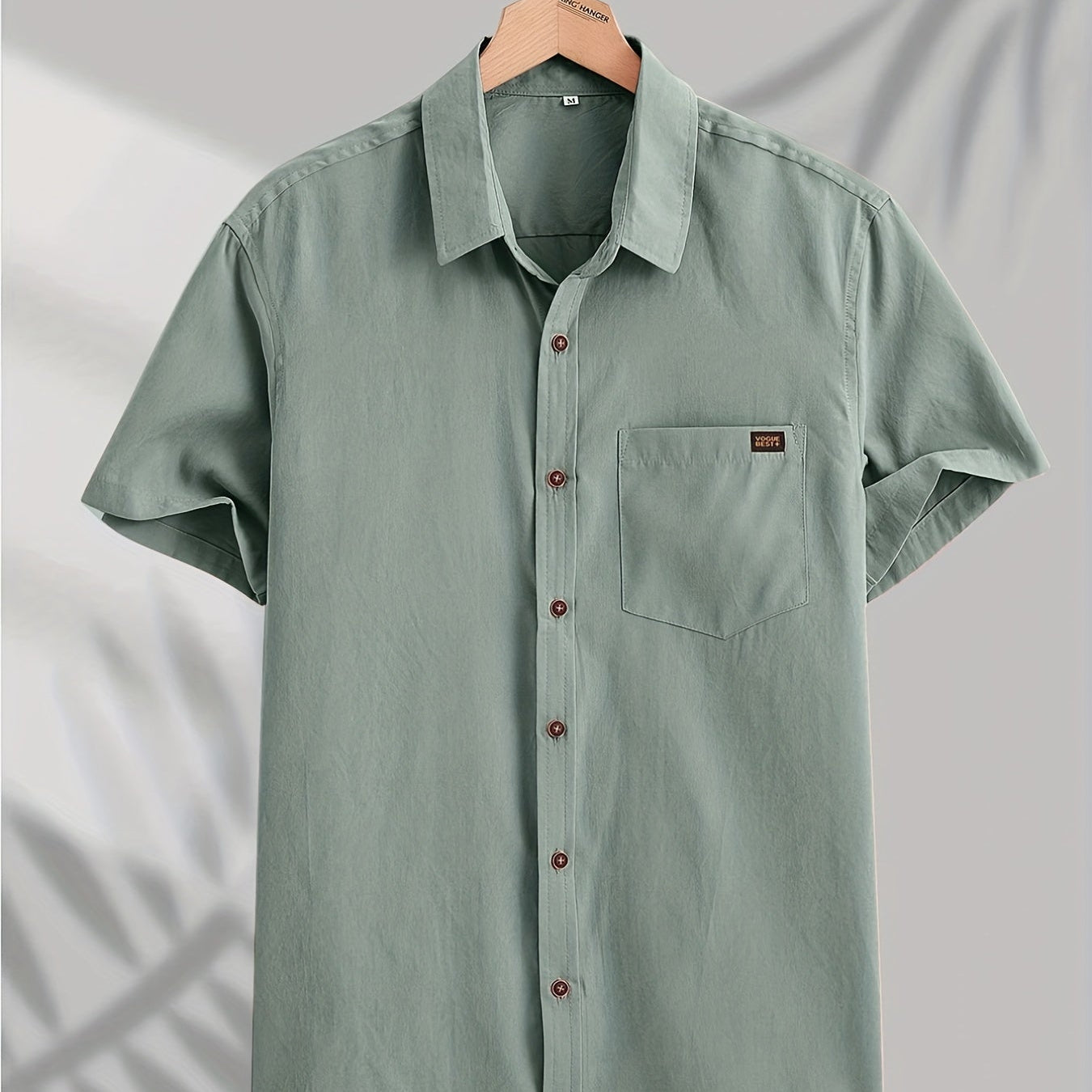 Cămașă casual din bumbac cu mânecă scurtă