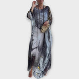 Maxi Kaftan cu Textură Transparentă