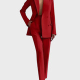 Olívia – Set de Blazer și Pantaloni Plisati