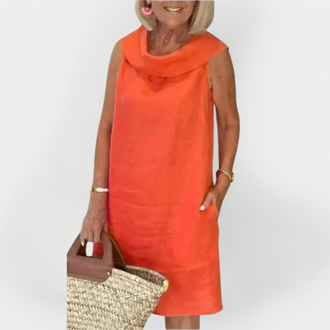 Rochie cu Guler Împăturit