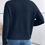 Nora™ | Pulover din tricot cu detalii din dantelă