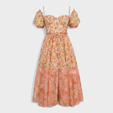 Rochie Valentina Floral Coral