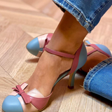 Bellarosa | Sandale colorate cu nod și curele, cu vârf rotund