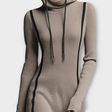 Rochie Maxi cu Glugă și Croială Relaxată