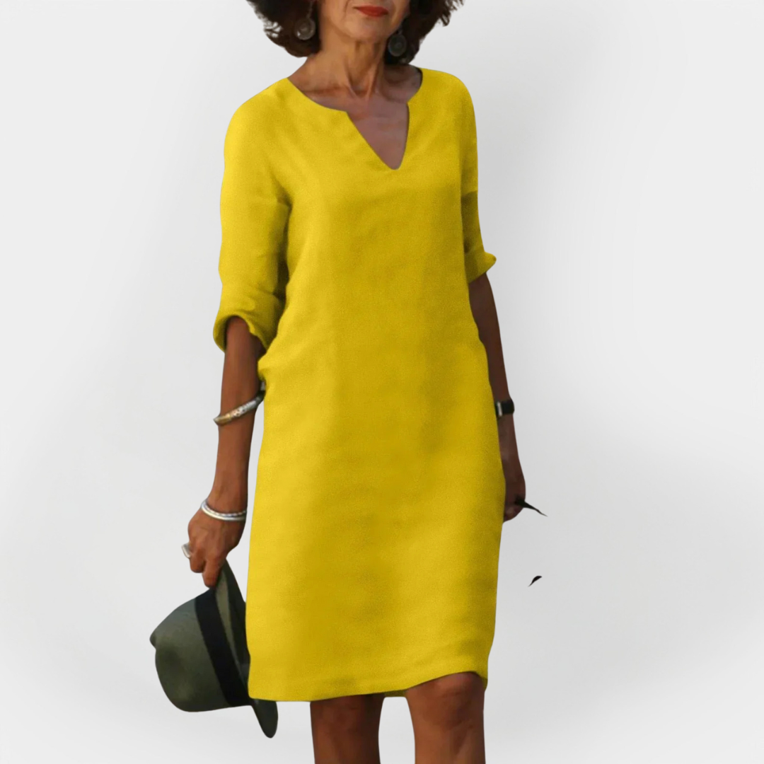 Rochie Zilnică cu Decolteu în V