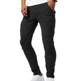 Pantaloni Cargo Stretch Marino
