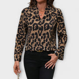Kat |Bluză leopardo casual cu decolteu